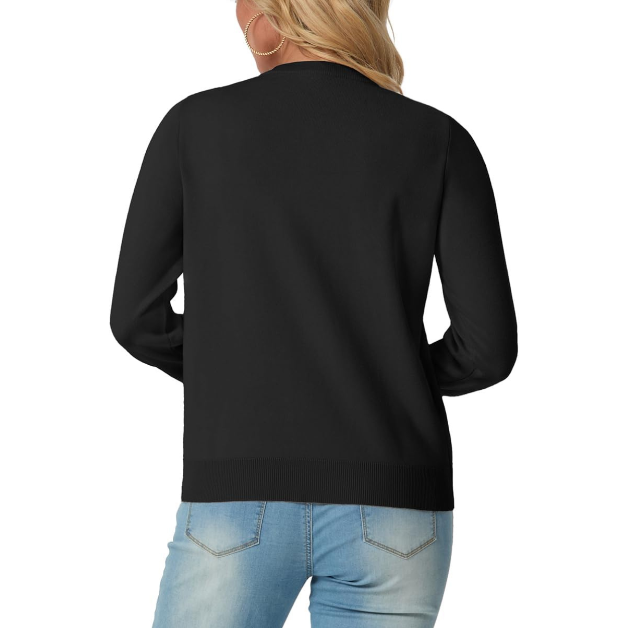 Casual Long Sleeve Knit Cardigan Sweater For Women