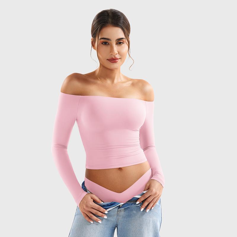 Long Sleeve Double Lined Casual Top For Women