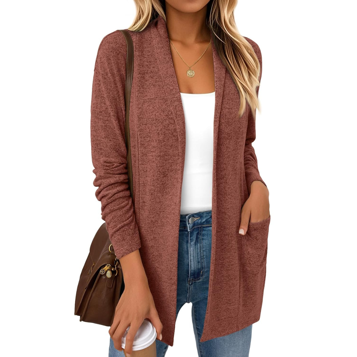Casual Long Cardigan Lightweight Sweater For Women