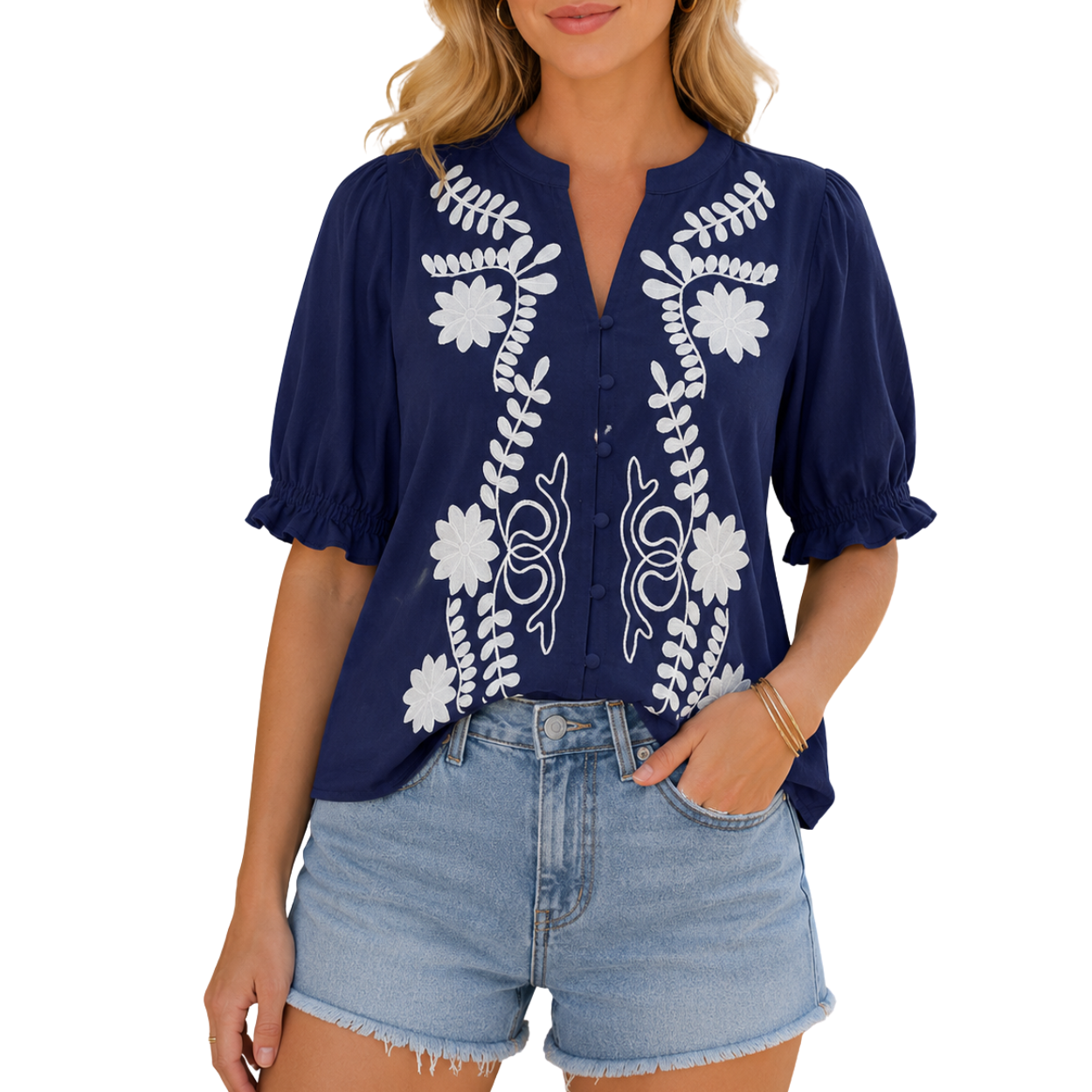 Casual Floral Printed  Boho Tops For Women