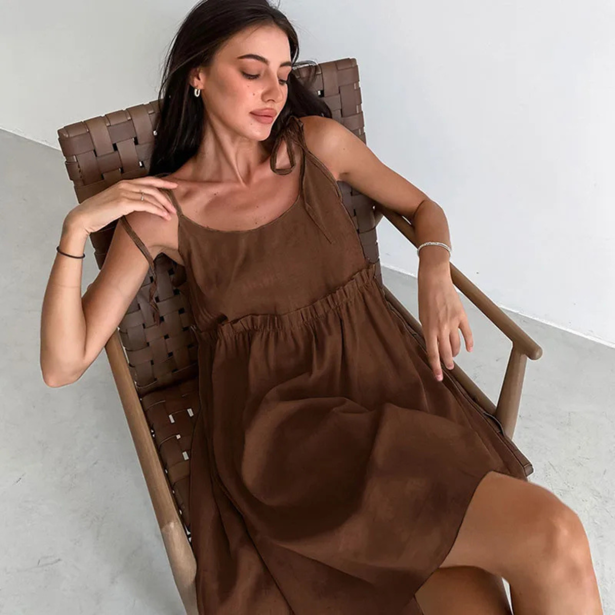 Lace Detail Sleeveless A Line Mini Dress For Women