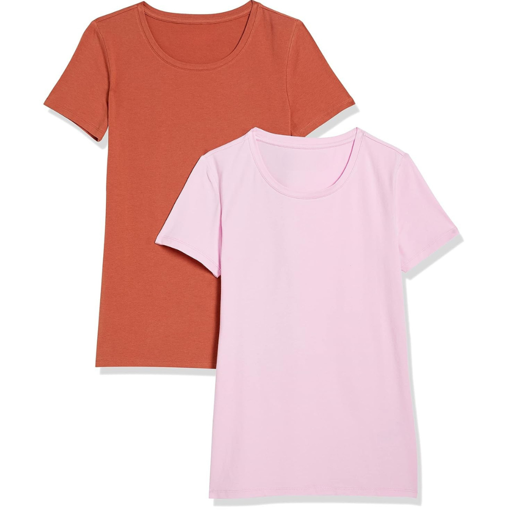 Pack Of 2 Short Sleeve Crewneck T Shirts For Women