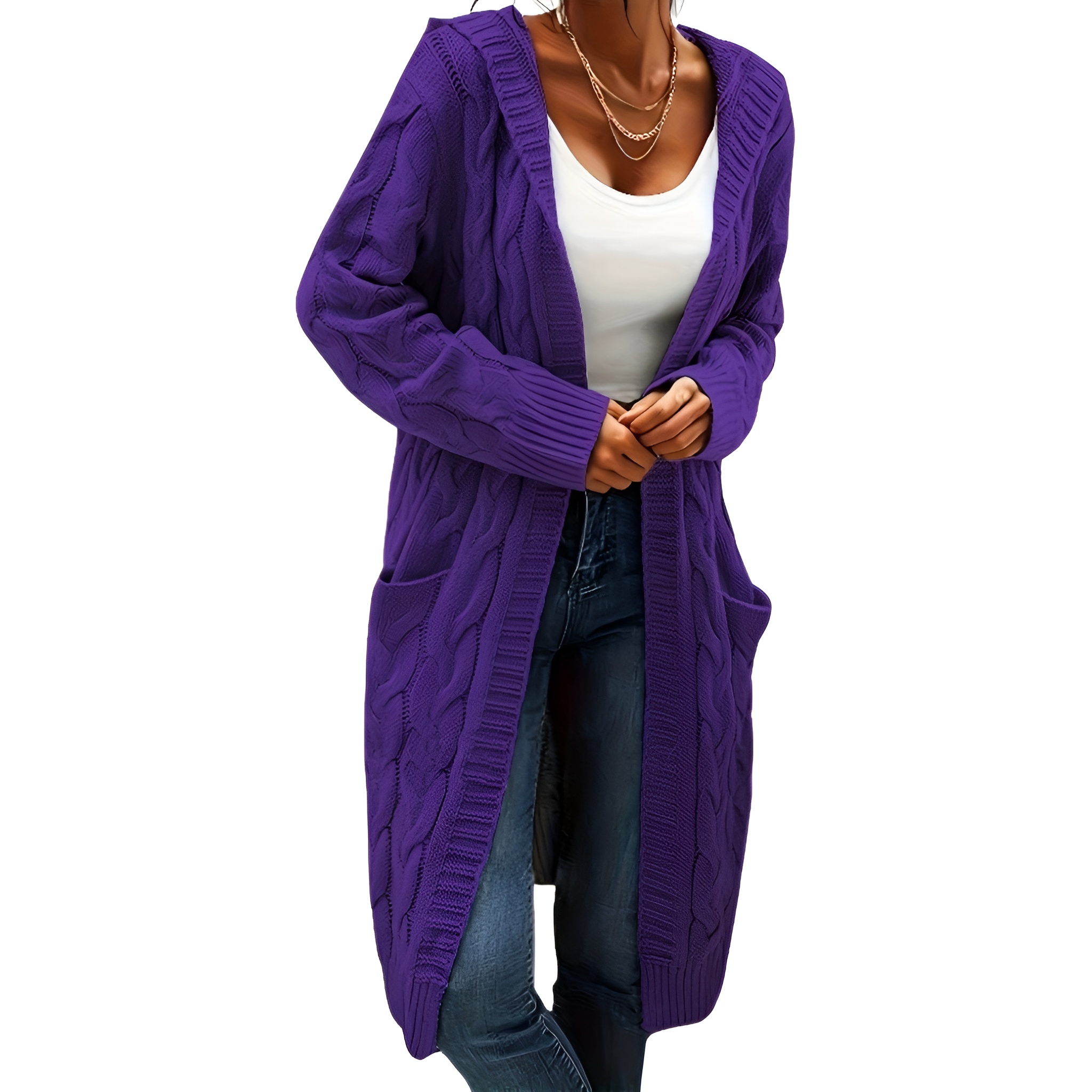 Casual Long Cardigan Knitwear For Women
