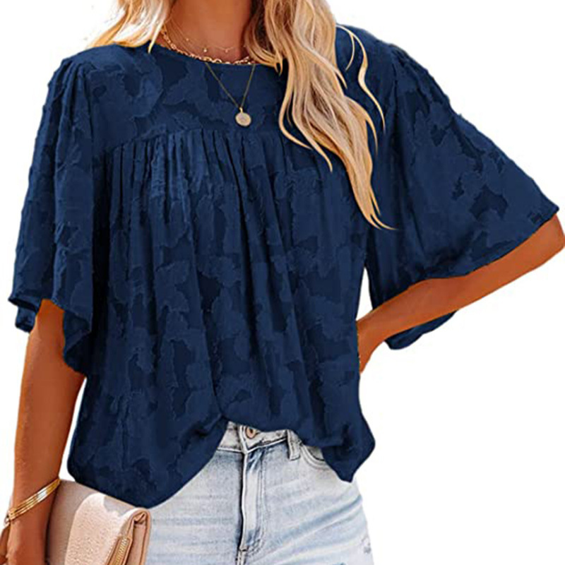 Horn Sleeve Doll Lace Blouse-My Comfy Blouse