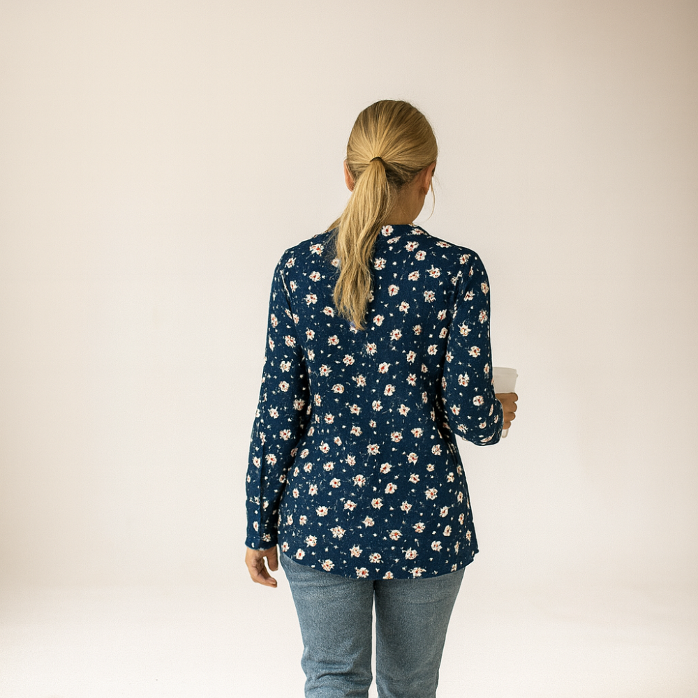 Women Long Sleeve Button Front Pullover Sweatshirt