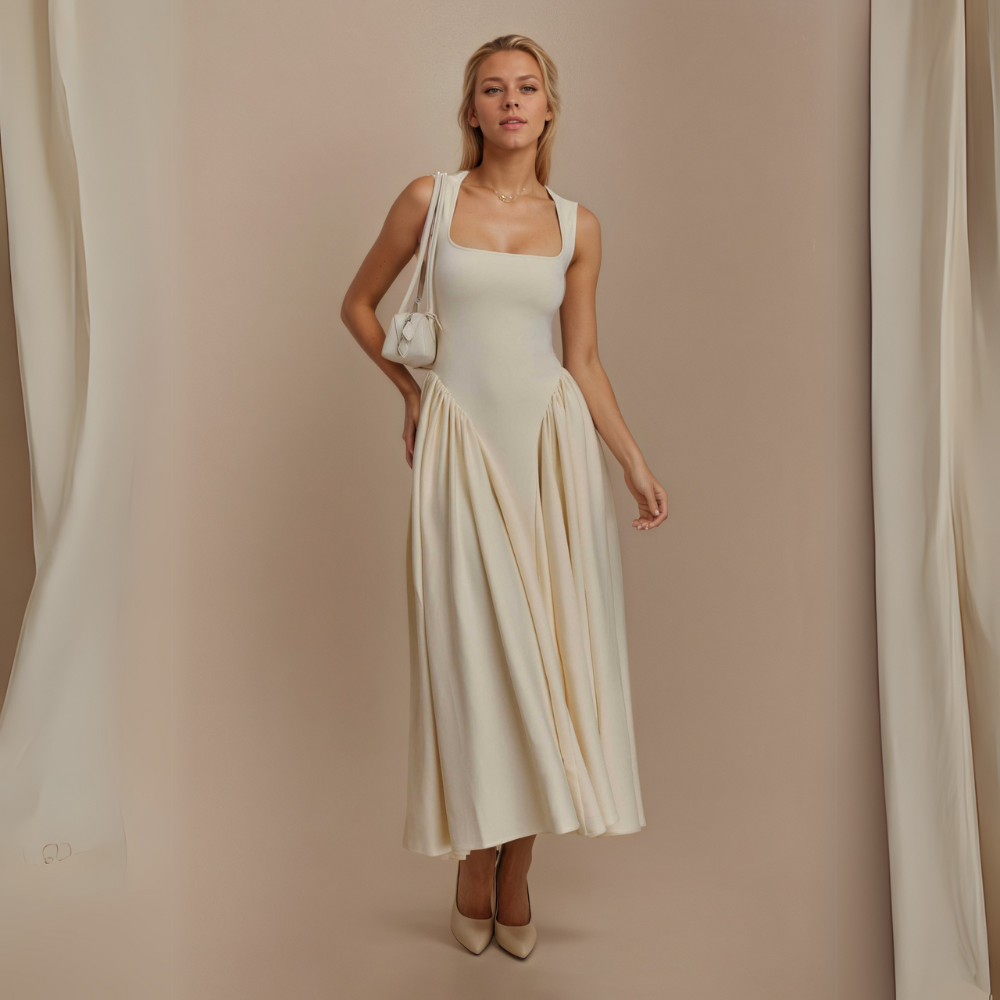 Scuba Jersey Midi Dress