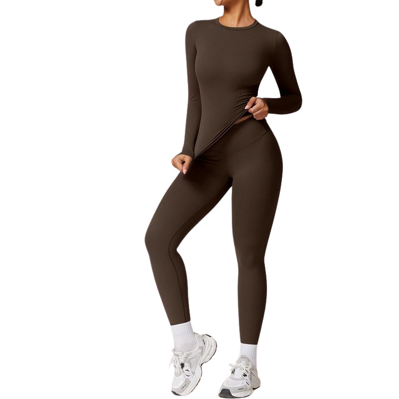 Long Sleeve Seamless Activewear Set-My Comfy Blouse