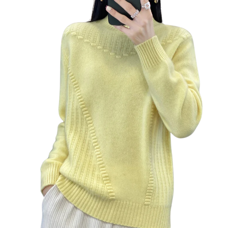 Loose Half Collar Pullover Sweater-My Comfy Blouse