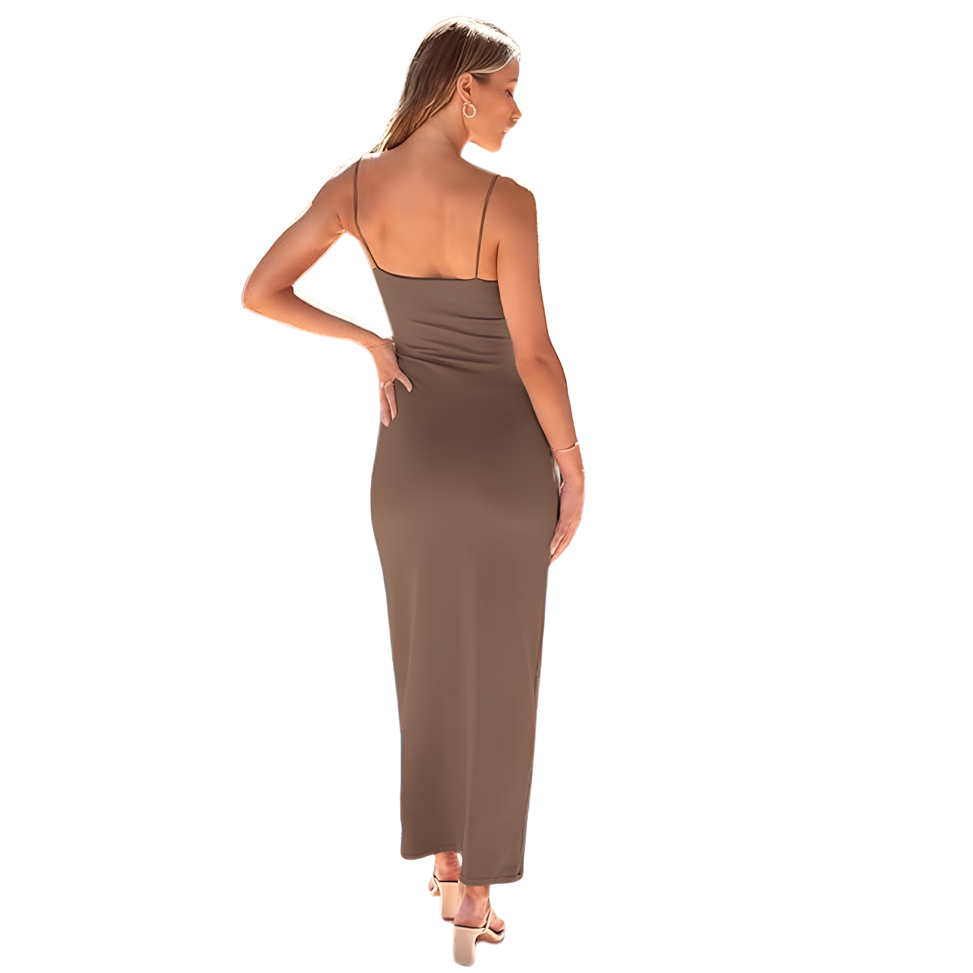 Summer Casual Double Lined Bodycon Maxi Dress For Women