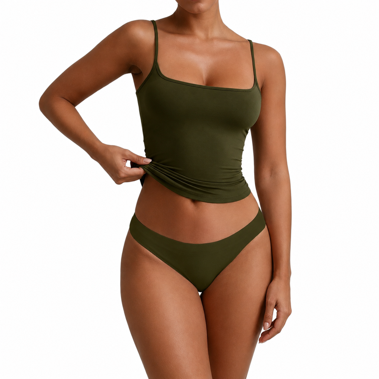 Backless Camisole Elastic Casual Spaghetti Strap Top For Women