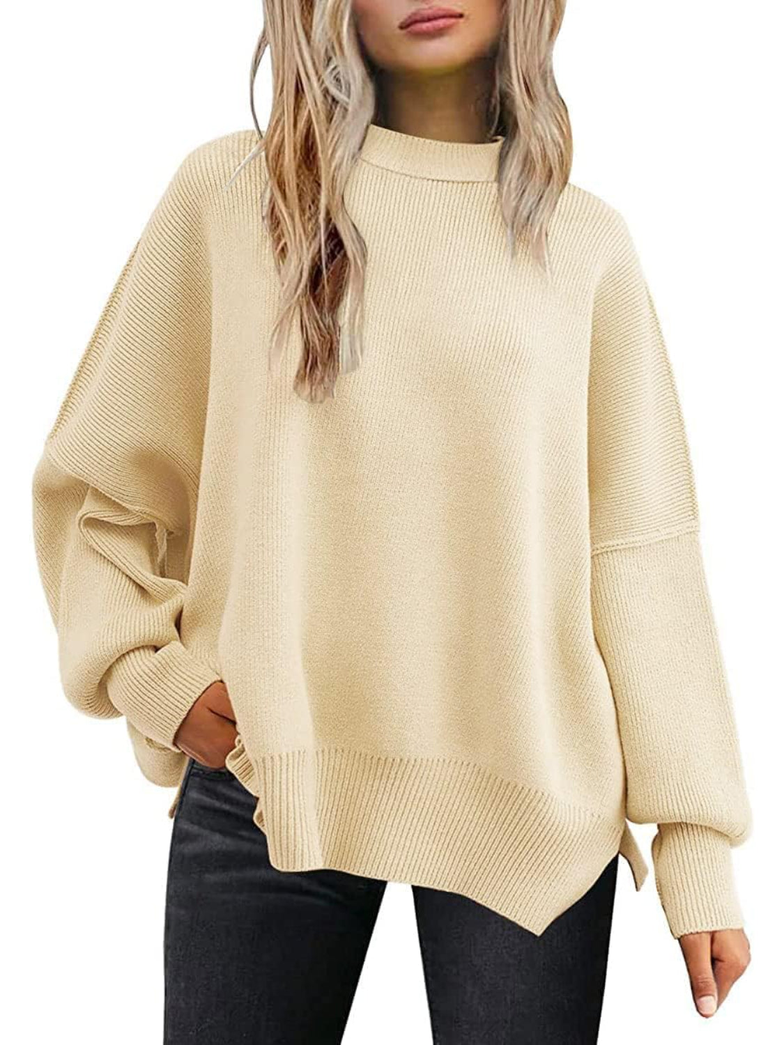 Cozy Batwing Sleeve Sweater For Woman-My Comfy Blouse