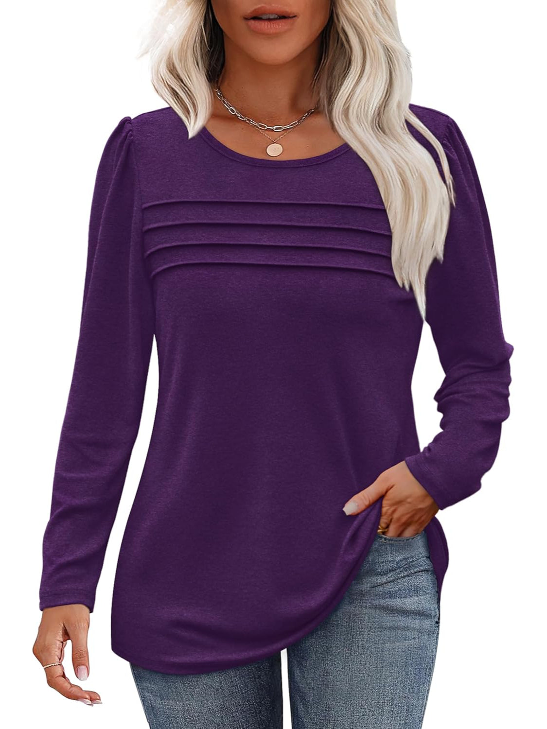 Long Sleeve Pullover Top-My Comfy Blouse