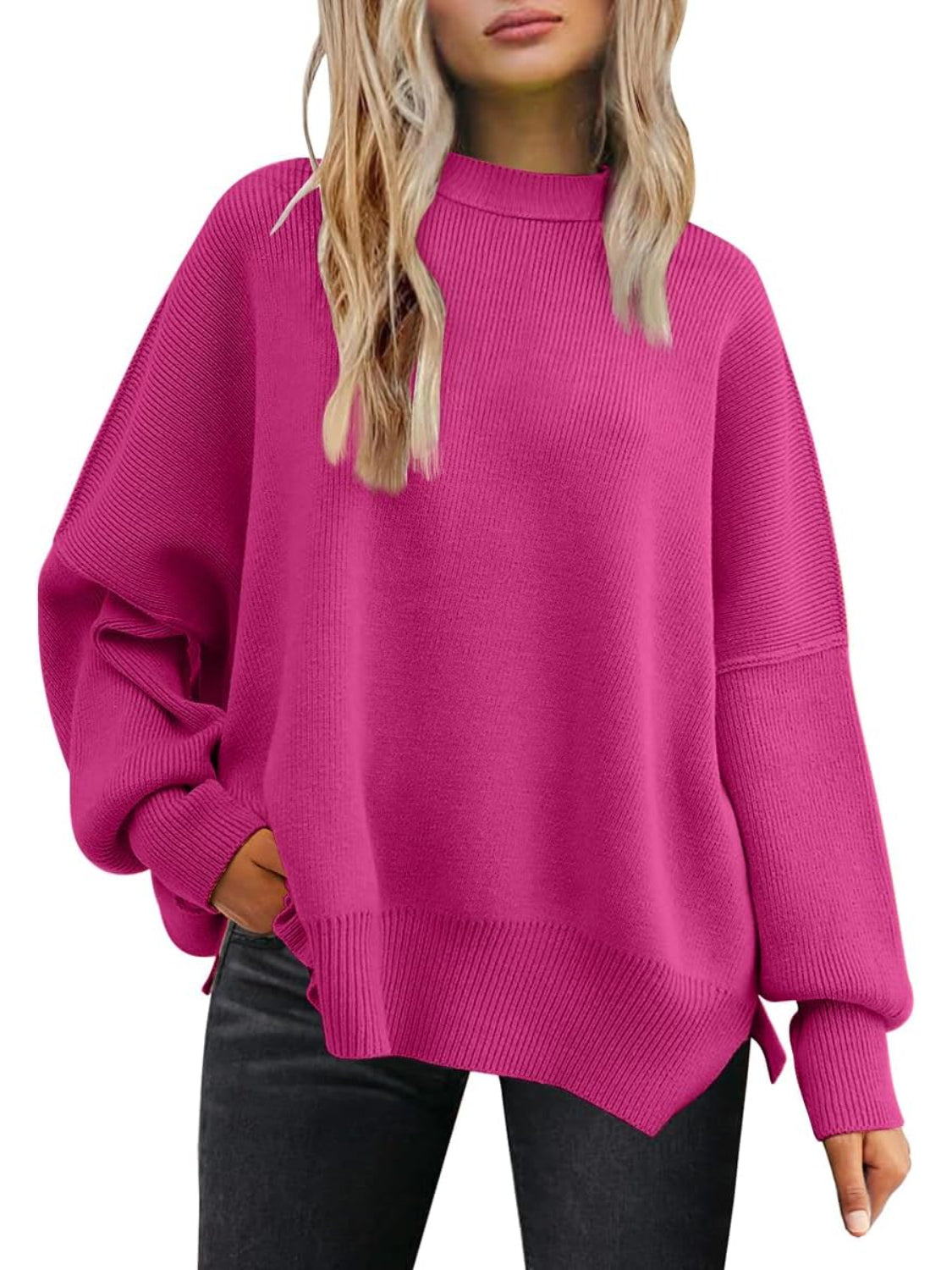 Cozy Batwing Sleeve Sweater For Woman-My Comfy Blouse
