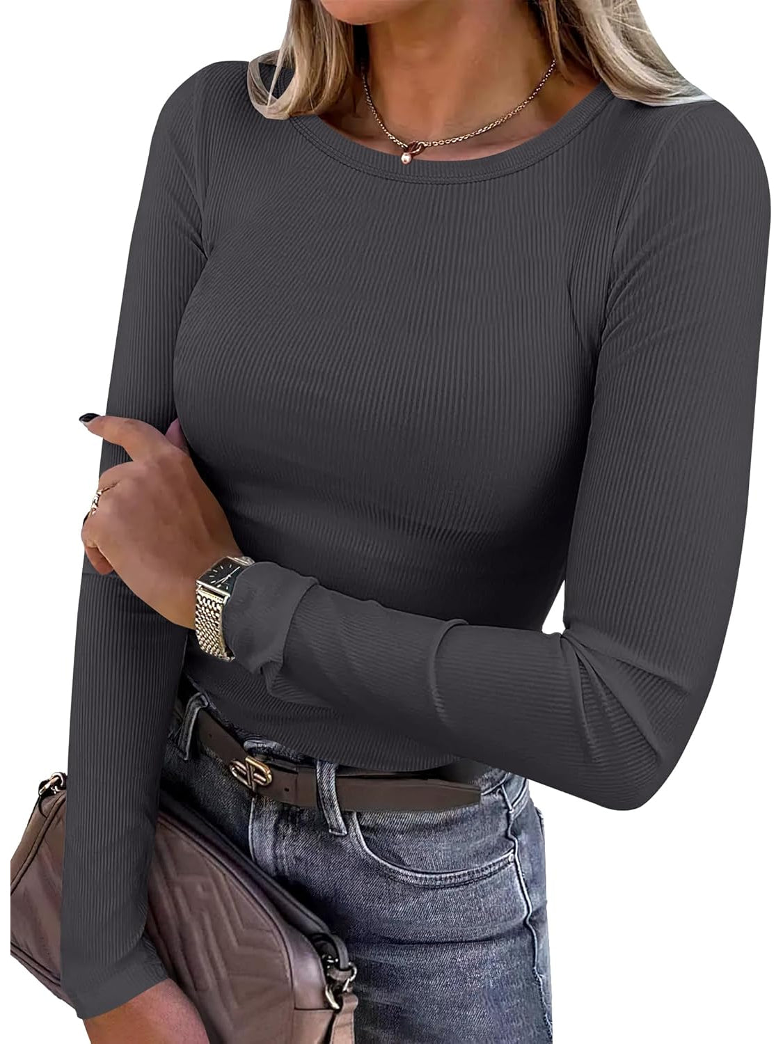 Elegant Long Sleeve Slim Fit Top-My Comfy Blouse