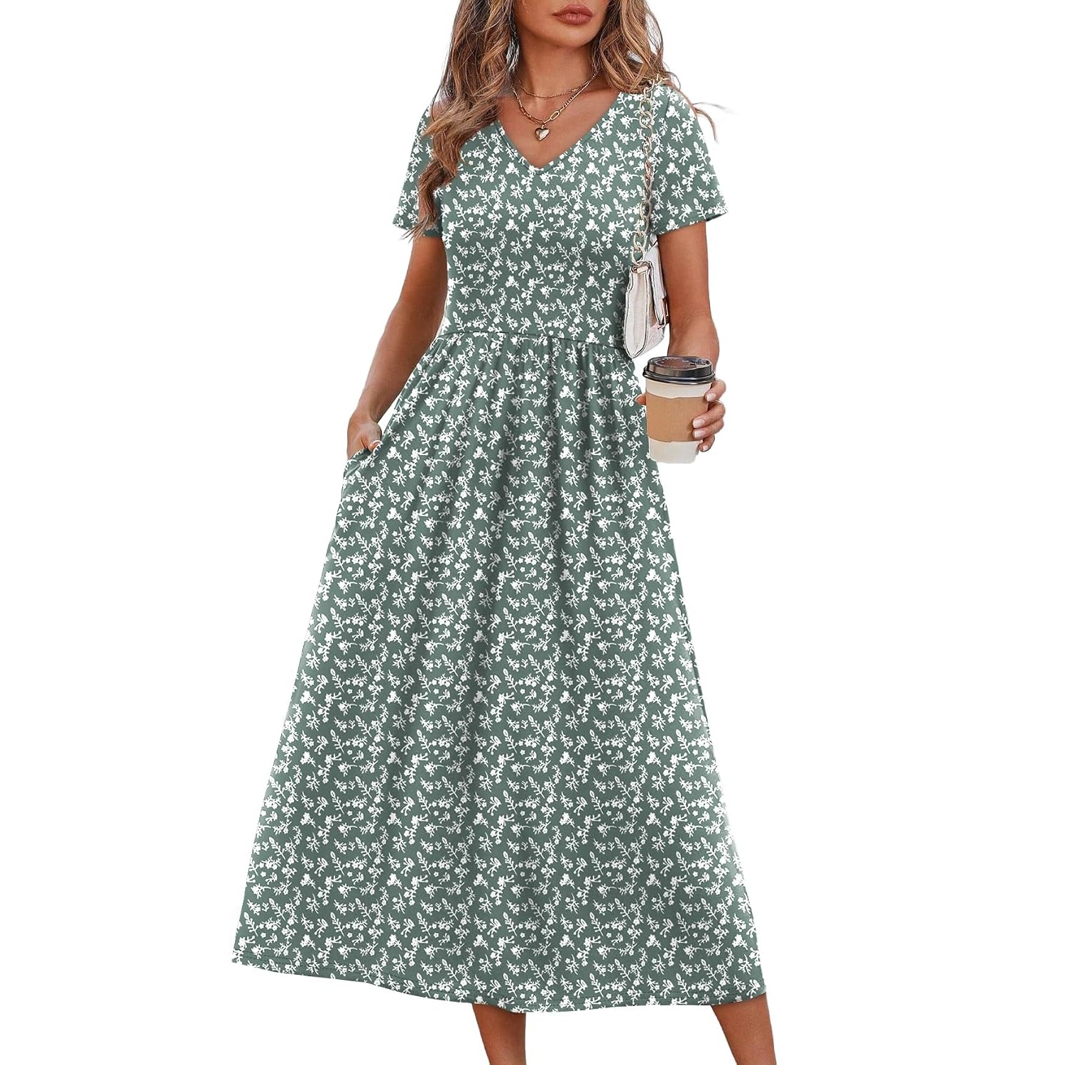 Casual Midi Beach Dresses With Pockets For Women