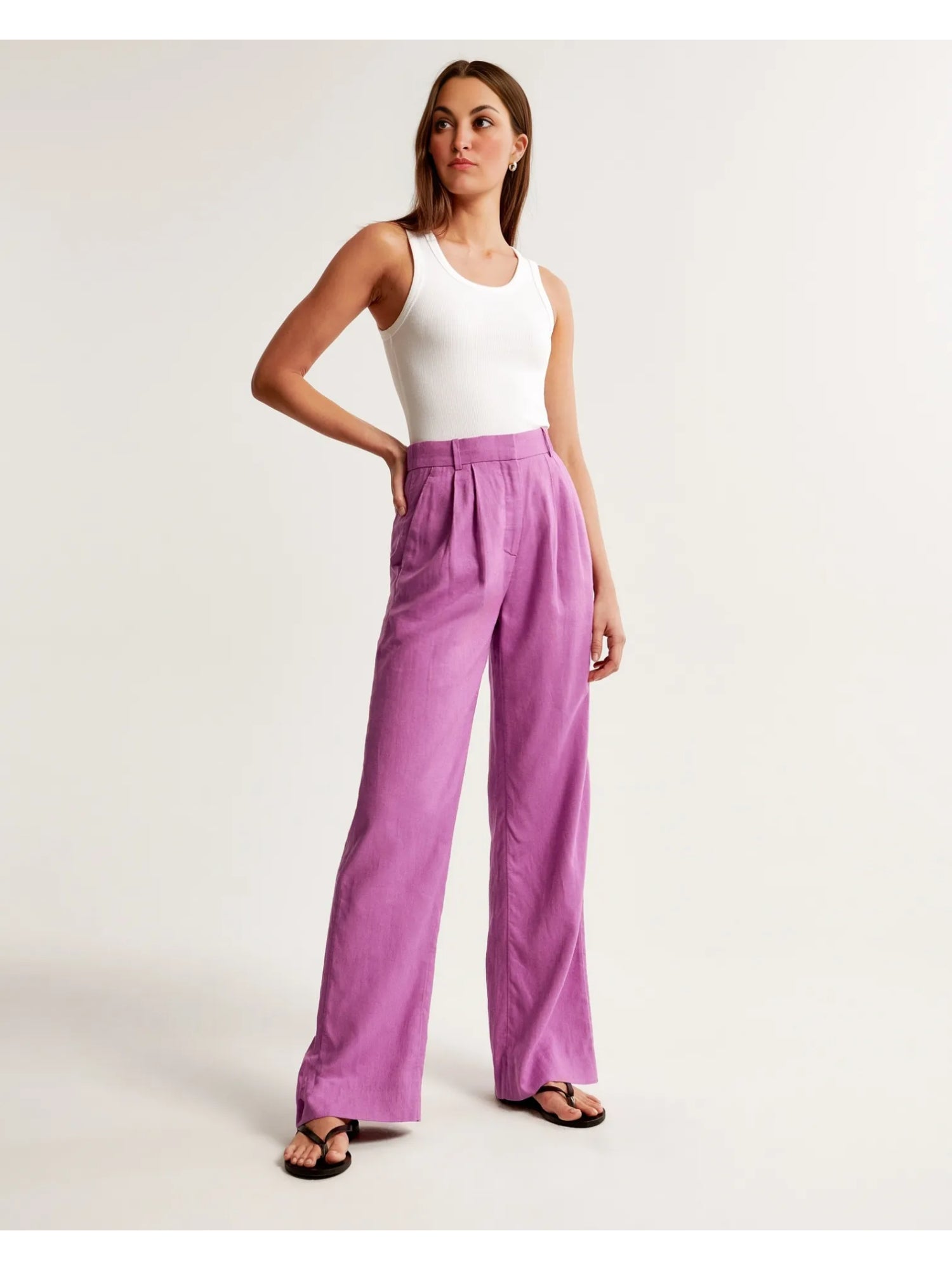 Tailored And Lifted Linen Blend Set-My Comfy Blouse