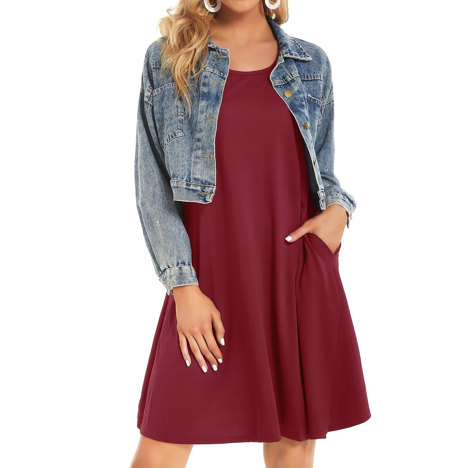Casual Loose Short Sleeve Beach Dresses For Women
