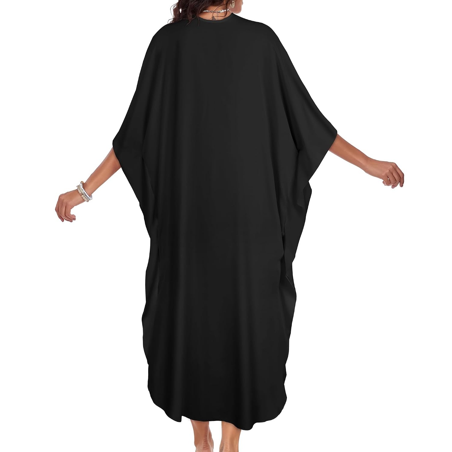 Flowy Smocked Front Kaftan Maxi Dress for Women