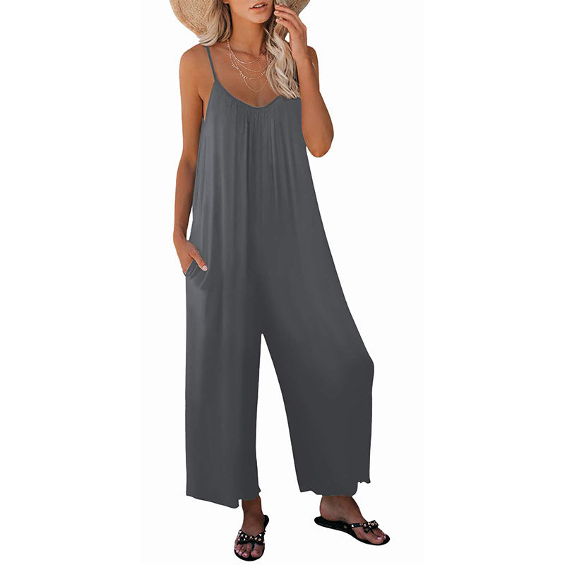 Ultimate Flowy Wide leg Jumpsuit with Pockets-My Comfy Blouse