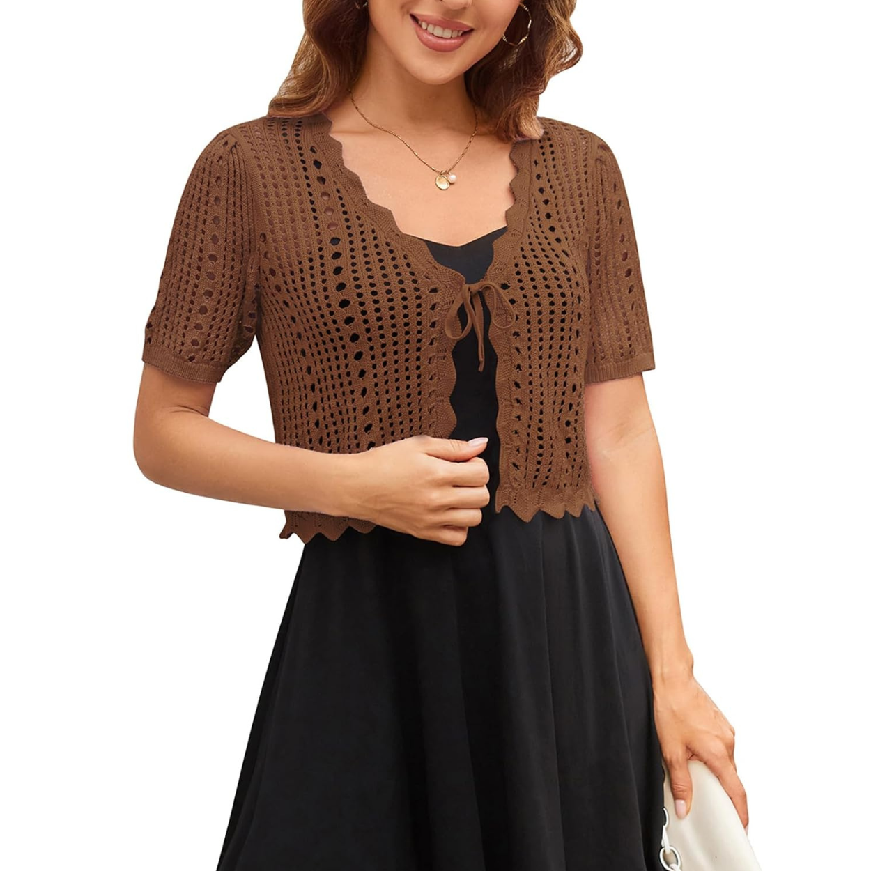 Casual Crochet Shrug Knit Sweater For Women