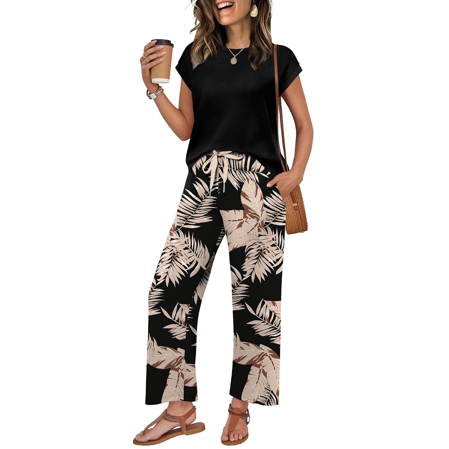 Two Piece Spring Summer Matching Outfit Set For Women