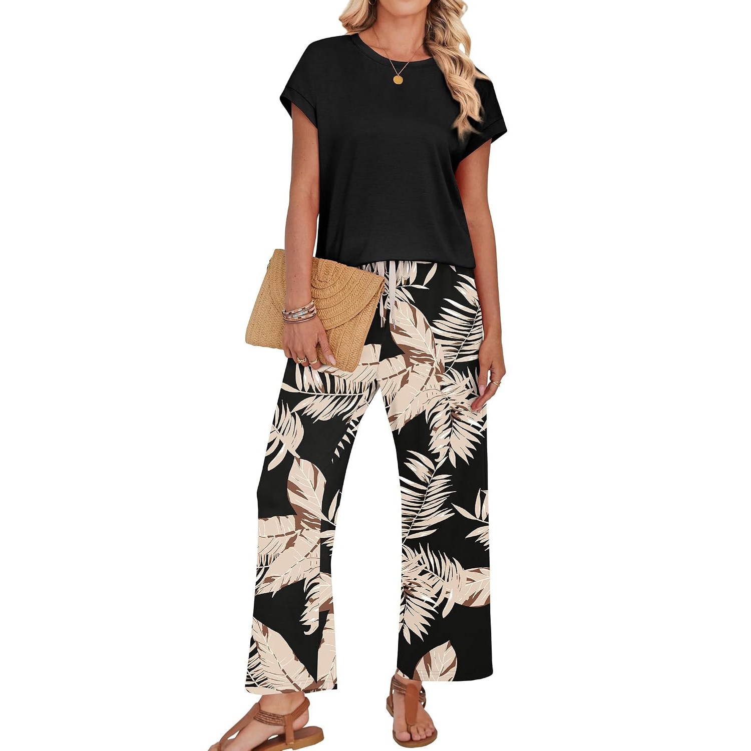 Two Piece Spring Summer Matching Outfit Set For Women