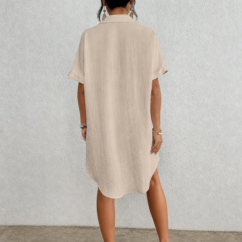 Coverup Button Down Bathing Shirt Cover For Women
