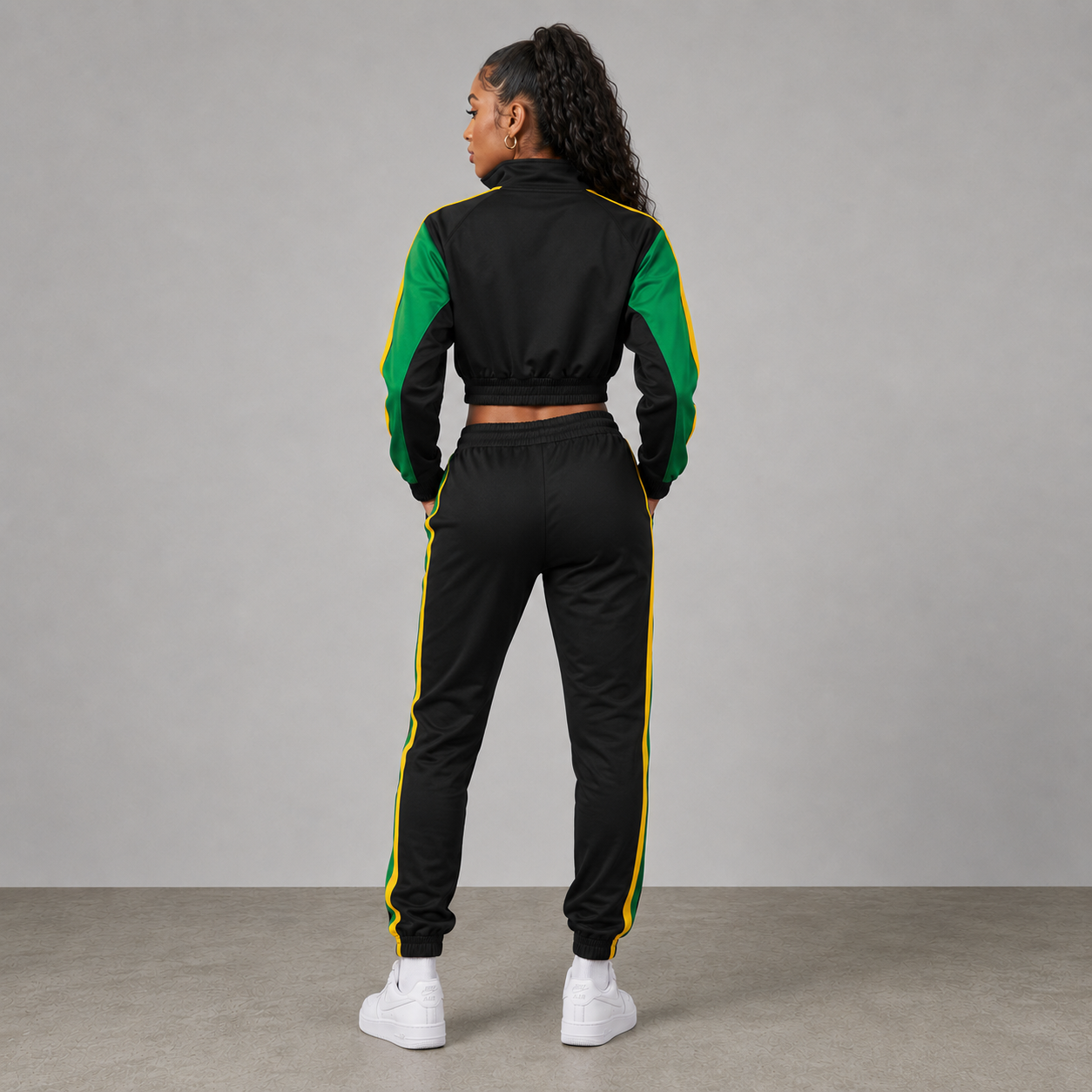 World Cup 2026 Themed Jamaica Football Fan Sweatshirt And Jogger Set