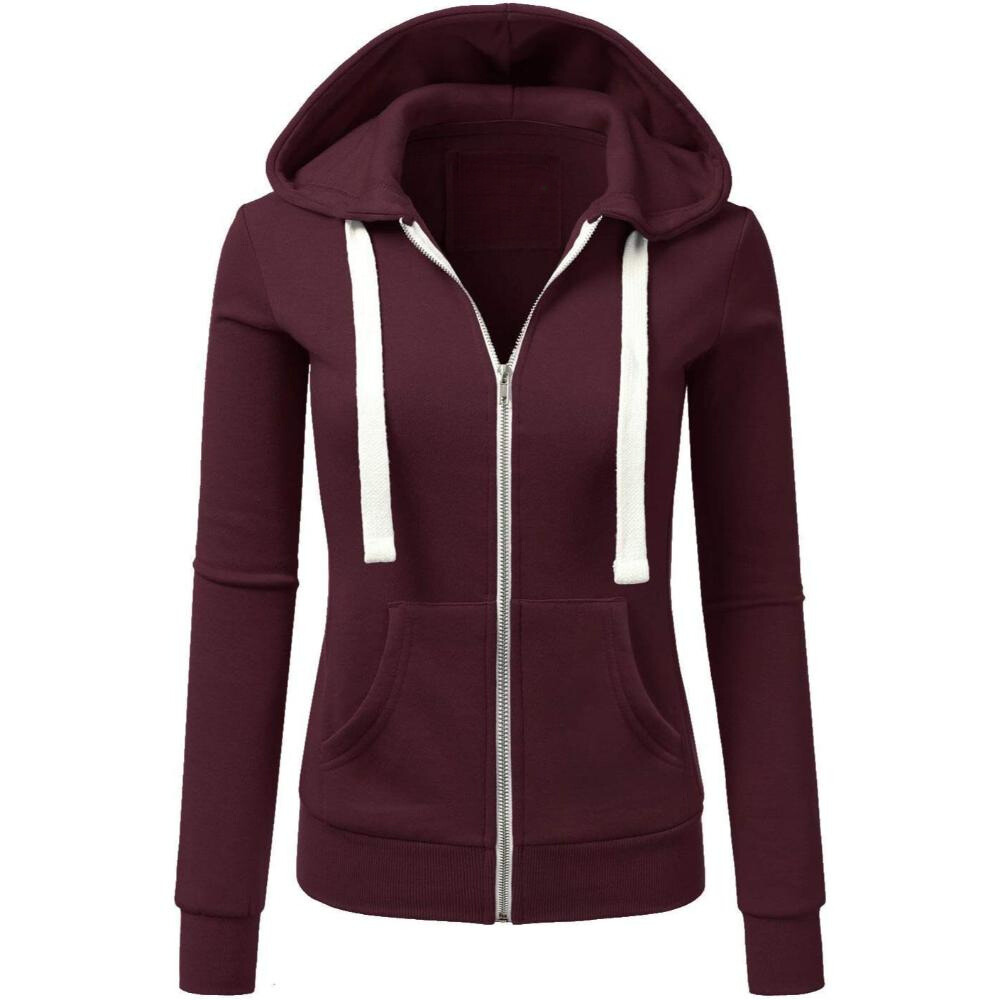 Zip Up Hooded Jacket With Drawstrings-My Comfy Blouse