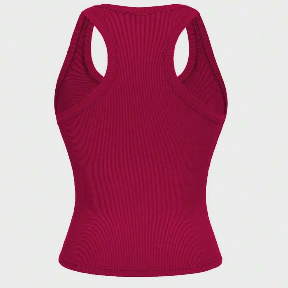 Casual Versatile Sleeveless Fit Square Crop Top For Women