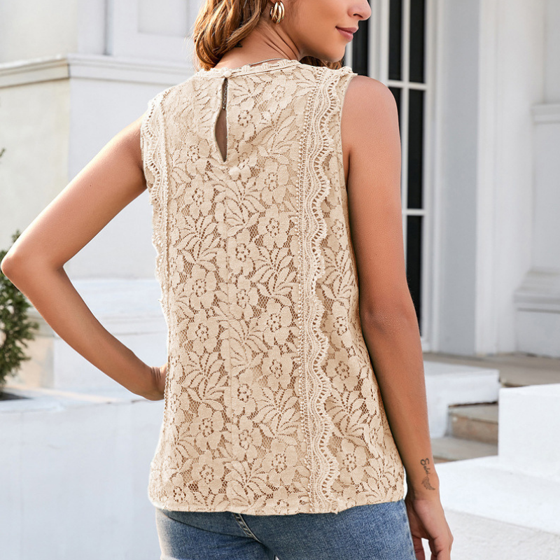 Sleeve Less Knitted Laced Blouse-My Comfy Blouse