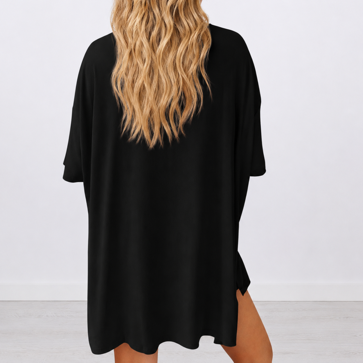 2 Piece Oversized Shirt and Biker Shorts Set For Women