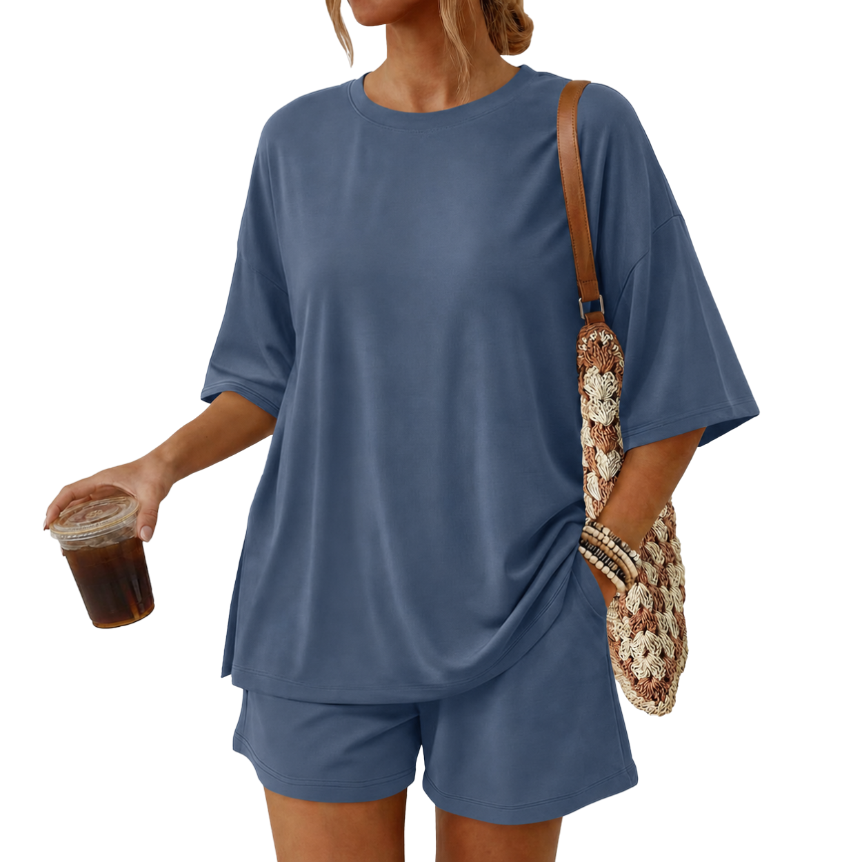 Casual Summer Lounge Set With Pockets For Women