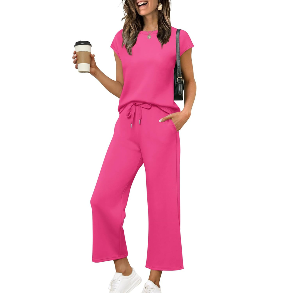 Two Piece Summer Vacation Lounge Matching Set Outfit