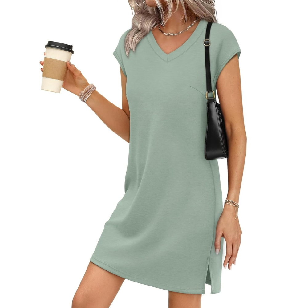 Solid Colored Casual Summer Sundresses For Women