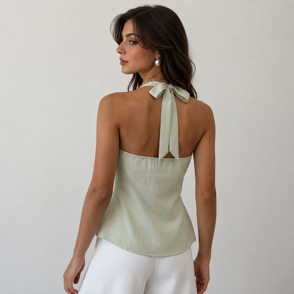 Metal Decor A Line Summer Top For Women
