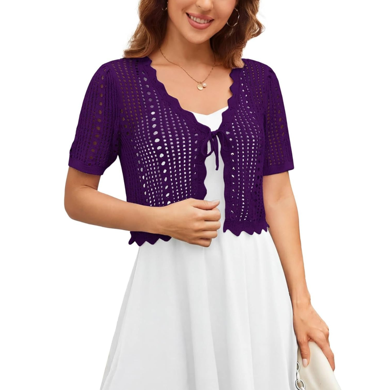 Casual Crochet Shrug Knit Sweater For Women