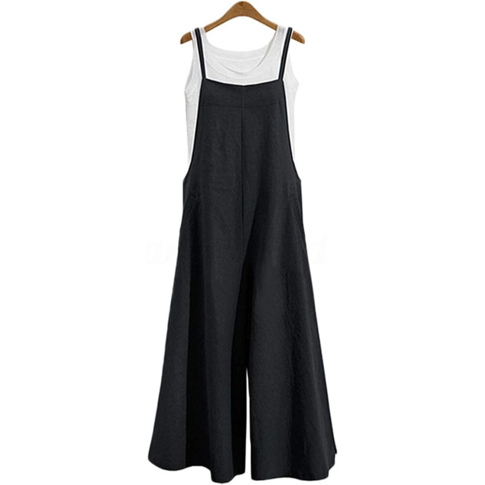 Casual And Cropped Loose Wide Leg Rompers Fit For Women