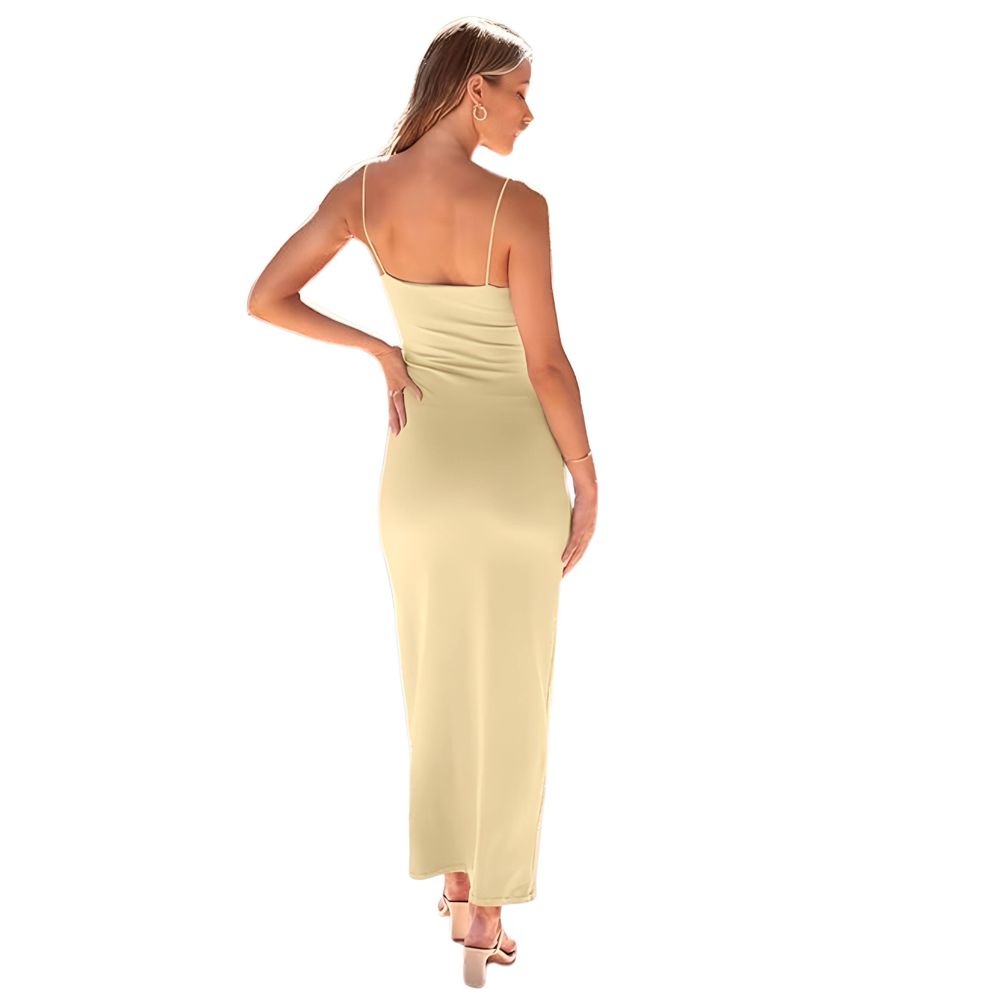 Summer Casual Double Lined Bodycon Maxi Dress For Women
