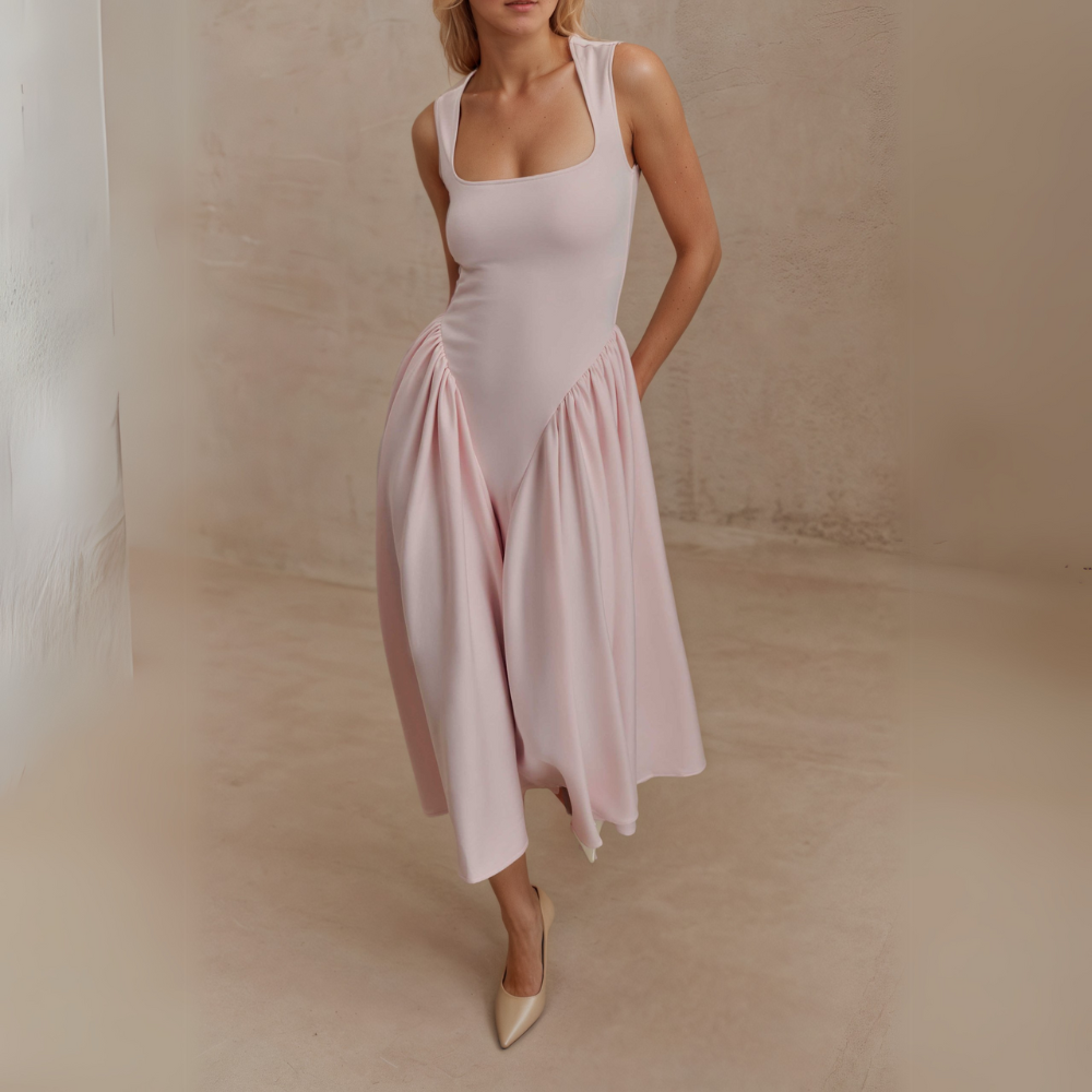 Scuba Jersey Midi Dress