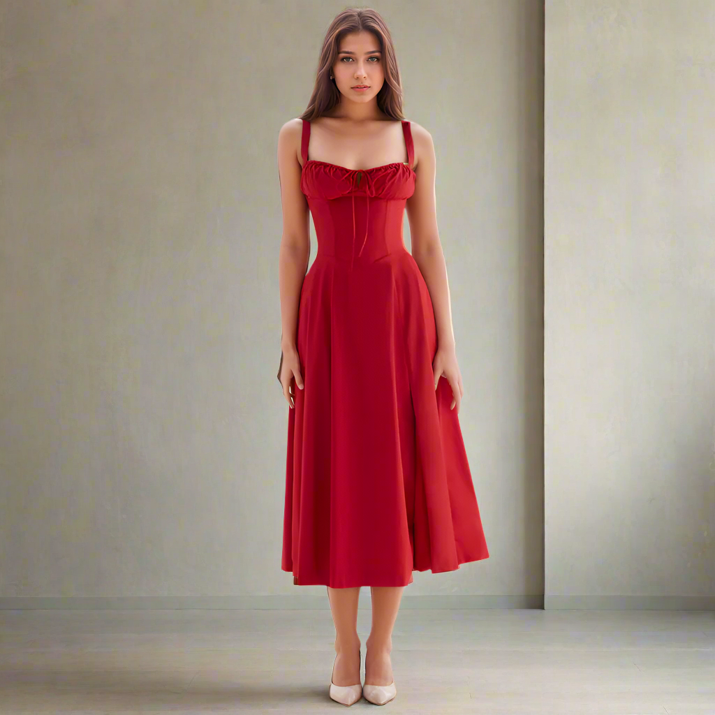 Riviera Satin Corset Dress-My Comfy Blouse