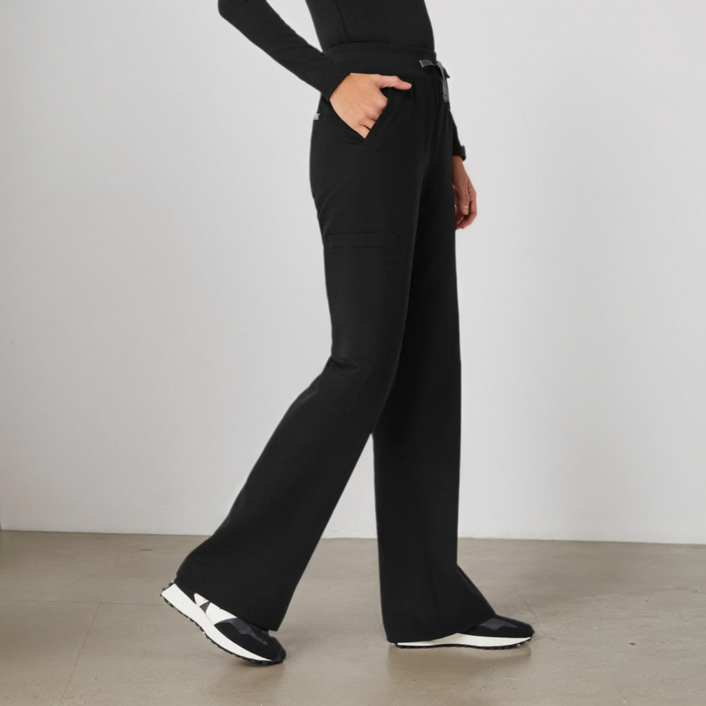 High Waisted Wide Scrub Pants For Women