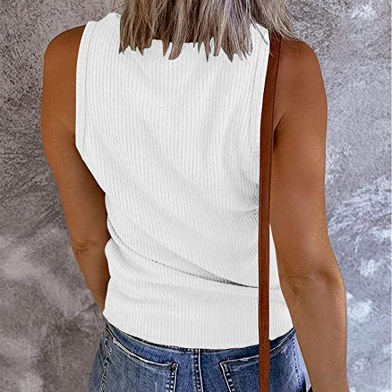 V Neck Sleeves Less Top-My Comfy Blouse