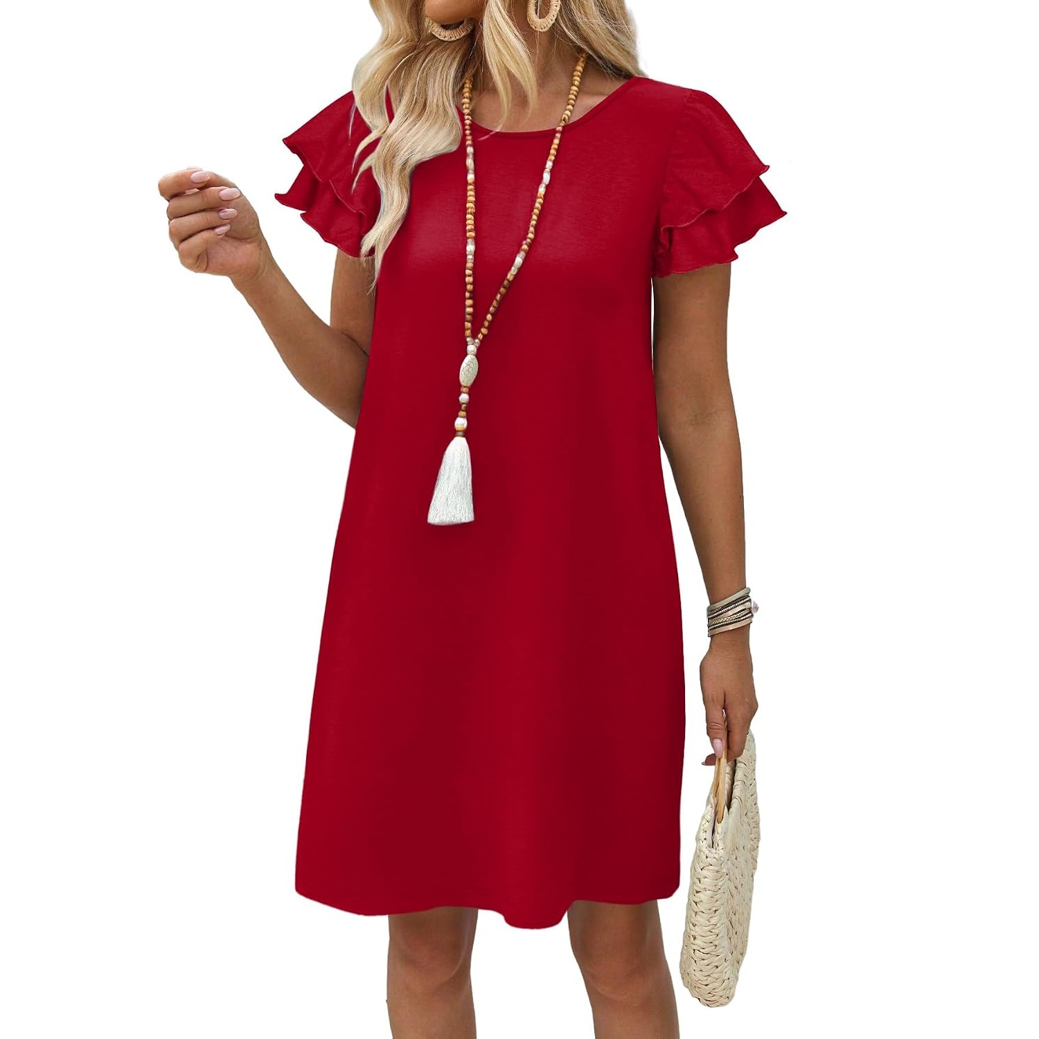 Ruffle Sleeve Loose Summer Swing Dress