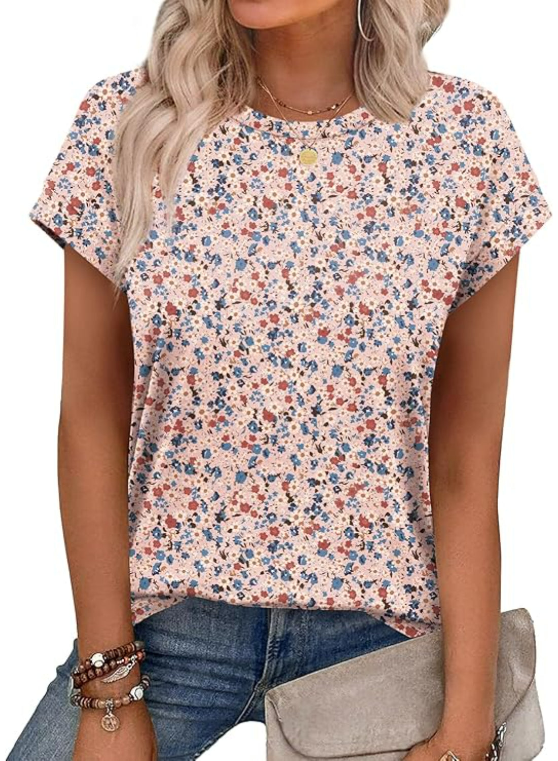 Short Sleeve Summer Tunic Top-My Comfy Blouse