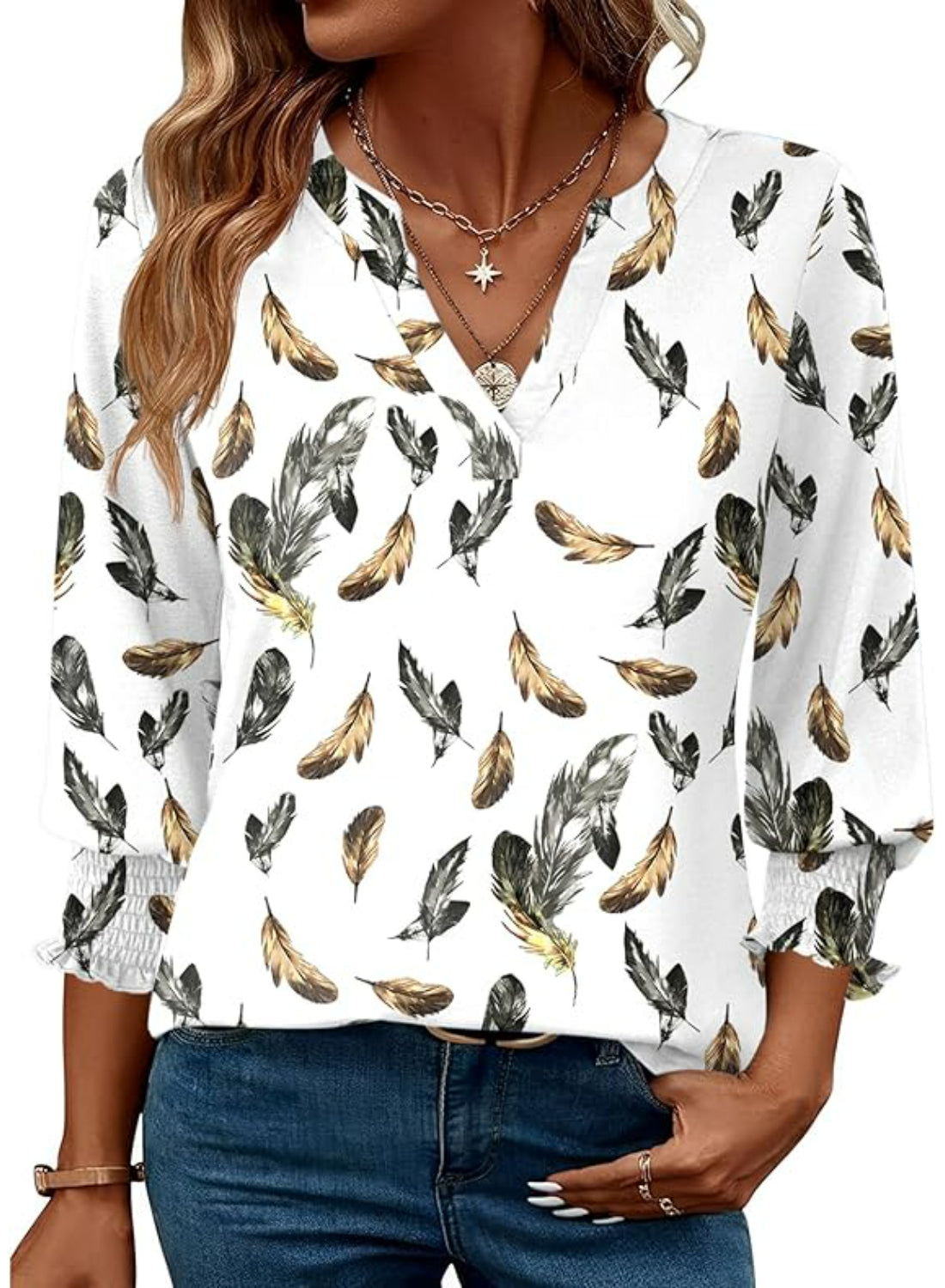 Printed Casual Summer Top With Floral Tunic Design-My Comfy Blouse