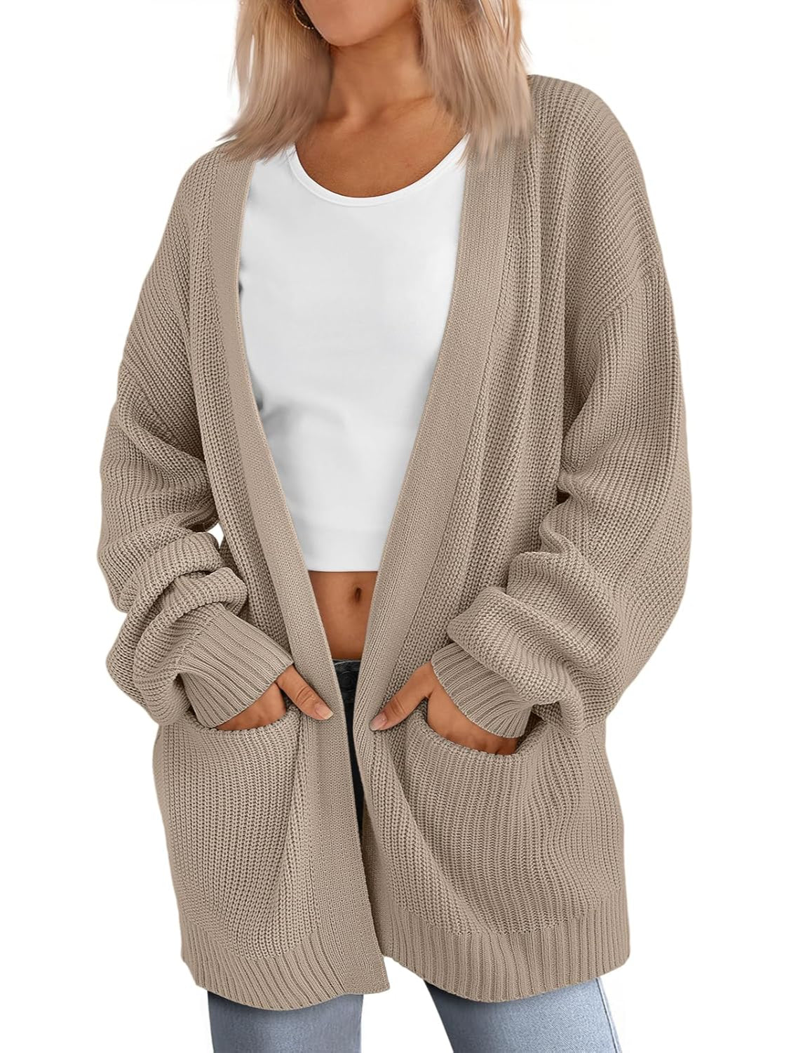Cozy Oversized Knit Cardigan For Woman-My Comfy Blouse