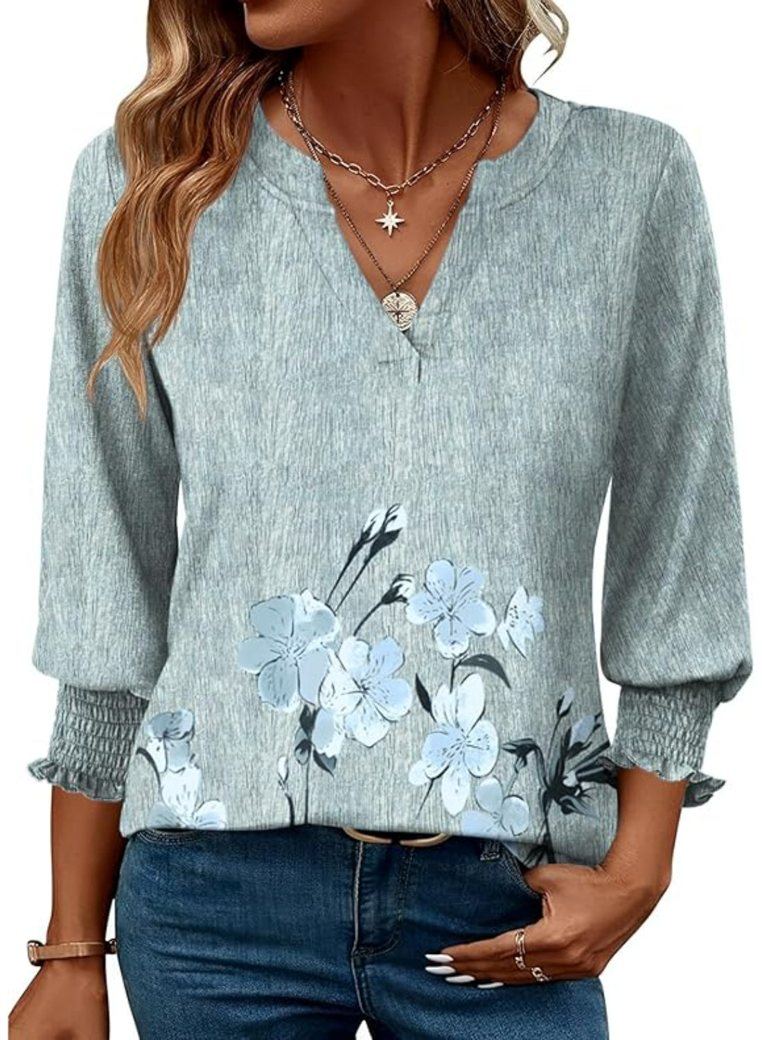 Summer Style Blouse Featuring Ruffle Cuff Design-My Comfy Blouse
