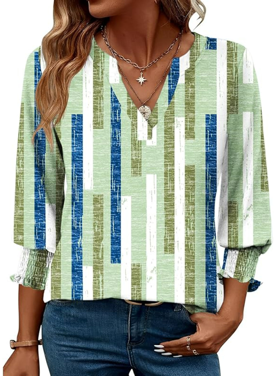 Printed Casual Summer Top With Floral Tunic Design-My Comfy Blouse