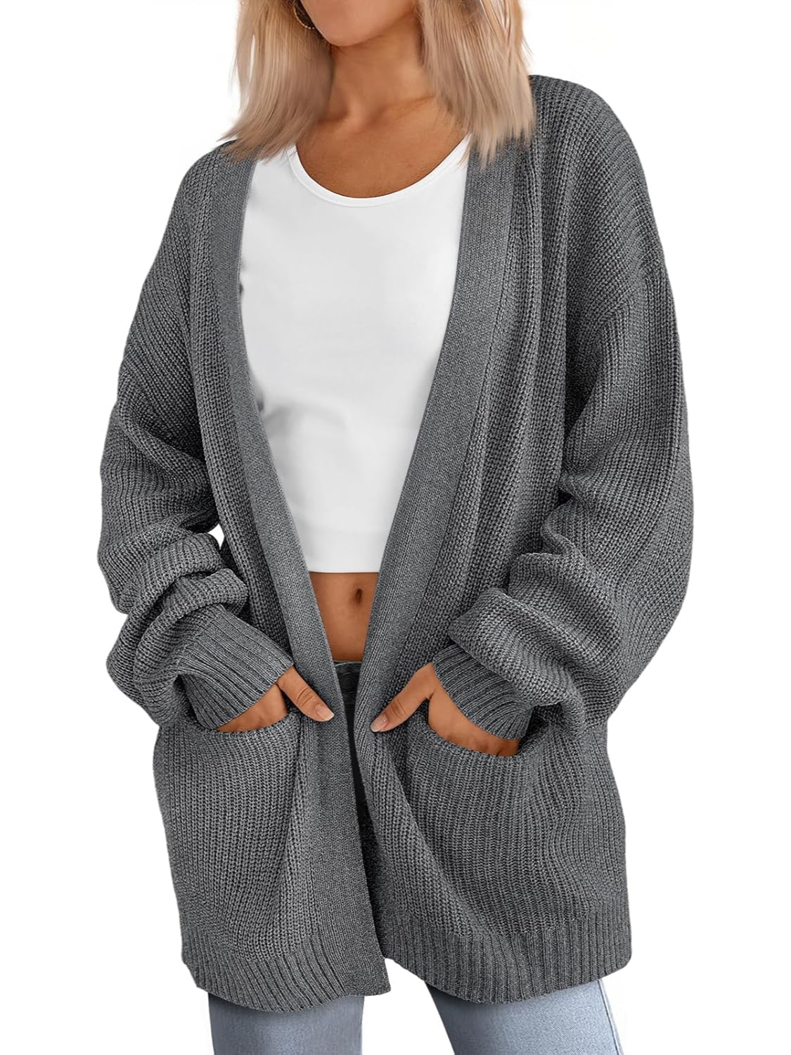 Cozy Oversized Knit Cardigan For Woman-My Comfy Blouse